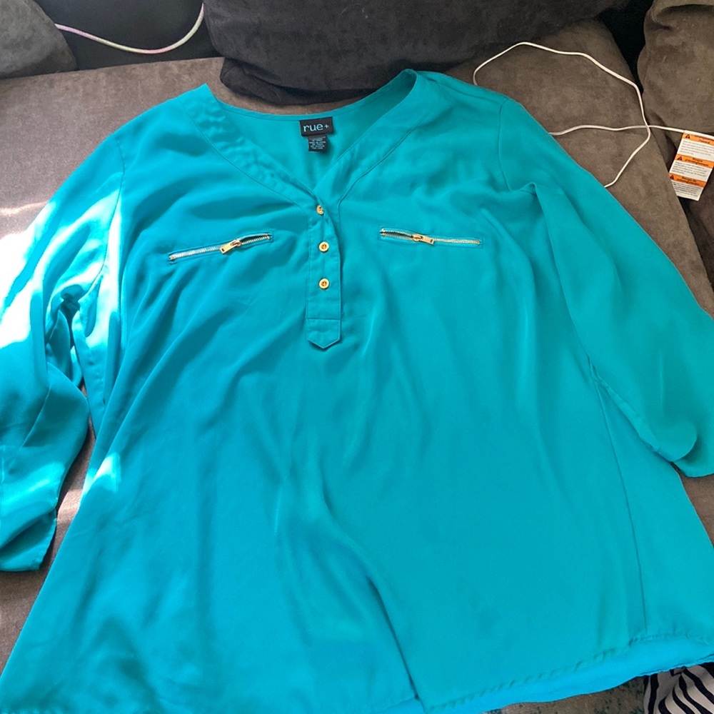 Blue dressy blouse